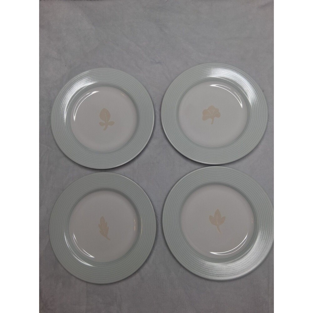 Michael Graves 1999 Oak Leaf Salad Plate Set Of 4 Green With 4 Different Motifs